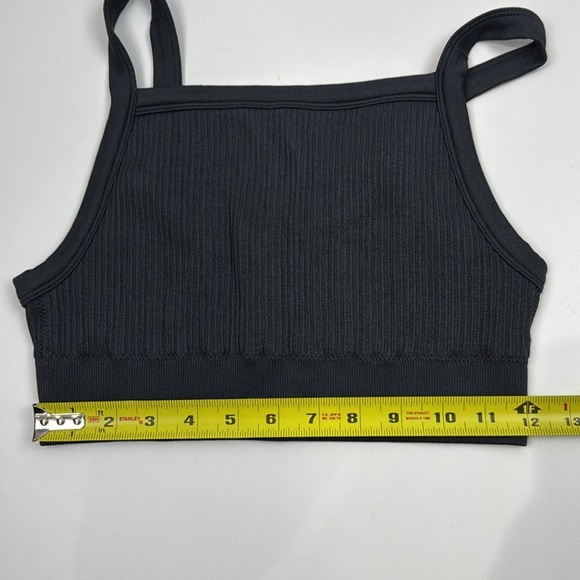 Harlow Charcoal Ribbed Crop Top - Picture 5 of 8